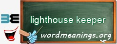 WordMeaning blackboard for lighthouse keeper